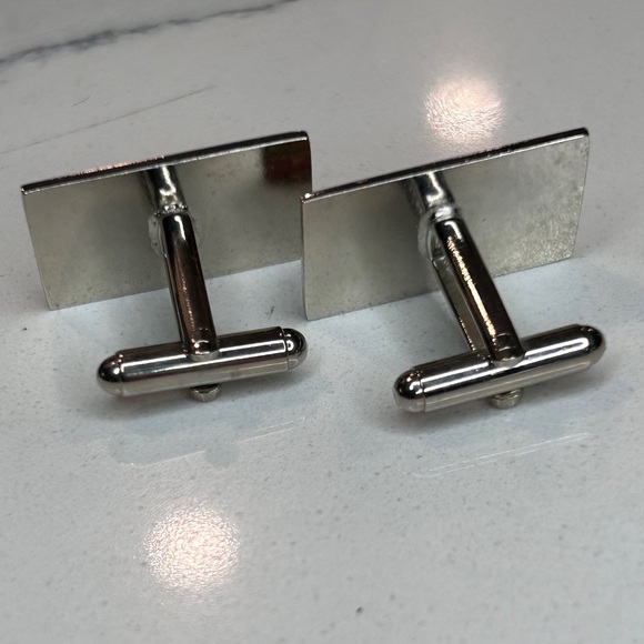 80s Multi-Coloured Stripes Cufflinks - Picture 6 of 7